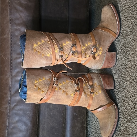 Freebird by Steven Tan Heeled Boots with Buckle Straps - Picture 12 of 13